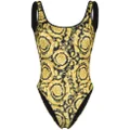 Versace baroque-print swimsuit - Black