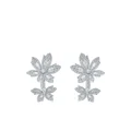 David Morris 18kt white gold Palm Double Flower diamond earrings - Silver