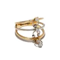 Delfina Delettrez 18kt yellow and white gold Two-in-One diamond ring piercing triple ring