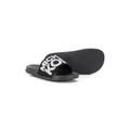 Michael Kors Kids embellished logo slippers - Black