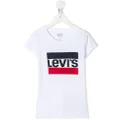 Levi's Kids logo print T-shirt - White