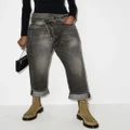 R13 stonewashed straight-leg jeans - Black