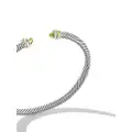 David Yurman 18kt yellow gold and sterling silver Cable Classics peridot bracelet
