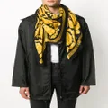 Versace Barocco fringed shawl (140cm) - Black
