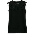 Jil Sander embroidered sleeveless top - Black