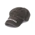 Balenciaga logo-embroidered baseball cap - Black