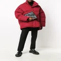 Balenciaga short padded parka coat - Red
