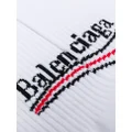 Balenciaga Political logo socks - White