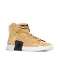 Philipp Plein rhinestone-embellished high-top sneakers - Gold