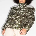 Moncler Blanc camouflage-print down jacket - White