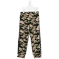 Balmain Kids camouflage-print track pants - Green