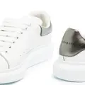 Alexander McQueen Oversized metallic leather sneakers - White
