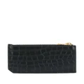 Saint Laurent Fragments crocodile-effect wallet - Black