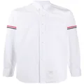 Thom Browne RWB stripe buttoned shirt - White