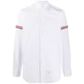 Thom Browne RWB stripe buttoned shirt - White