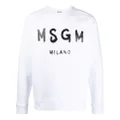 MSGM printed logo sweatshirt - White