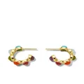 IPPOLITA 18kt gold Lollipop all-stone tiny hoop earrings