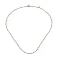 Dodo 9kt rose gold and sterling silver Granelli beaded necklace - Pink