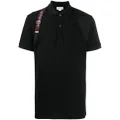 Alexander McQueen logo harness-strap polo shirt - Black