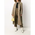 Liska reversible hooded leather coat - Brown