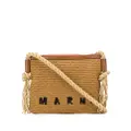 Marni Marcel Summer raffia shoulder bag - Brown