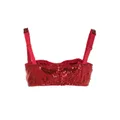 Dolce & Gabbana sequin balconette bra - Red