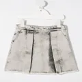 Andorine stonewashed denim skirt - Grey