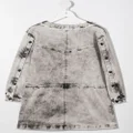 Andorine stonewash-print denim dress - Grey