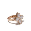 Roberto Coin 18kt rose gold Princess Flower diamond and pink sapphire ring