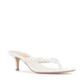 Gianvito Rossi Tropea 70mm braided thong mules - White