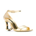 Dolce & Gabbana Baroque DG 105mm leather sandals - Gold
