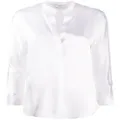 Vince open neck loose fit blouse - White