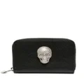 Philipp Plein skull-detail zip-up purse - Black