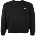 Fred Perry embroidered logo crew-neck sweatshirt - Black