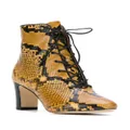 Tory Burch Vienna 70mm lace-up booties - Gold