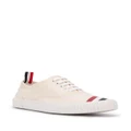 Thom Browne heritage RWB-stripe canvas sneakers - White
