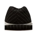 Dolce & Gabbana pinstriped fedora hat - Black