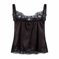 Dolce & Gabbana lace-detail satin camisole top - Black
