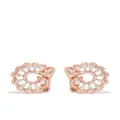 Chopard 18kt rose gold Precious Lace Vague diamond swirl earrings - Pink
