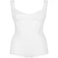 Dolce & Gabbana floral-lace corset bodysuit - White
