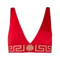Versace Greca Border bikini top - Red