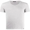 TOM FORD logo patch V-neck T-shirt - Grey