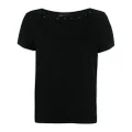 Emporio Armani studded boat neck T-shirt - Black