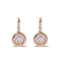 Chopard 18kt rose and white gold diamond Happy Spirit earrings - Pink