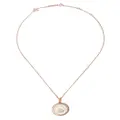 Chopard 18kt rose and white gold diamond Happy Spirit pendant necklace - Pink