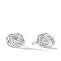 David Yurman 18kt white gold Crossover Infinity diamond stud earrings - Silver