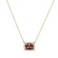 David Yurman 18kt yellow gold petite Chatelaine pavé diamond and garnet pendant necklace - Red