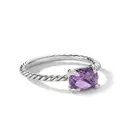 David Yurman sterling silver Chatelaine amethyst and diamond ring - Purple