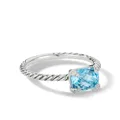 David Yurman sterling silver Chatelaine topaz and diamond ring - Blue