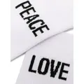 Mackintosh Peace x Love 2-pack socks - White